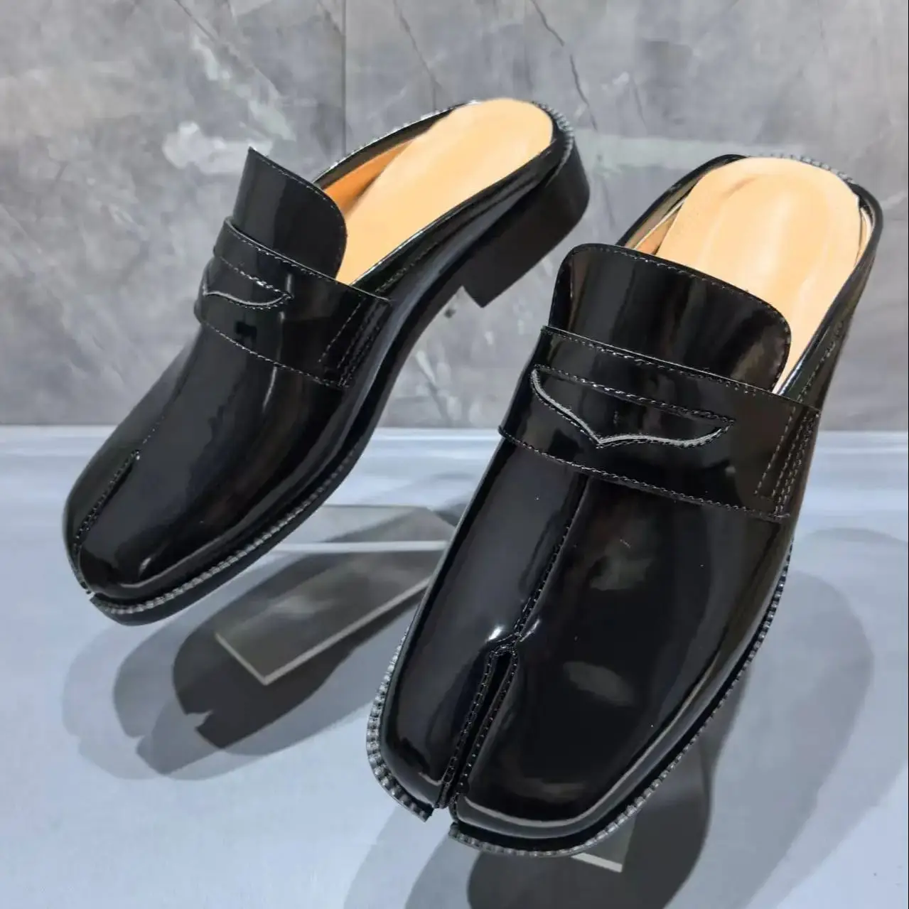 Men'S Shoes Slip On - Split Toe Tabi Men's Slippers Sewing