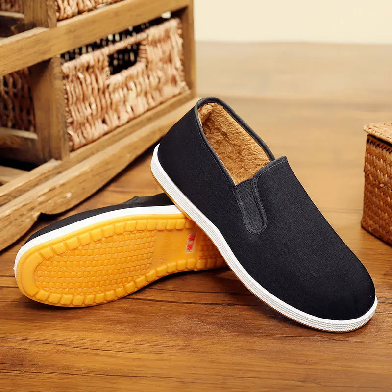 Men'S Shoes Slip On - 2026 Winter New Men's Cashmere Cotton