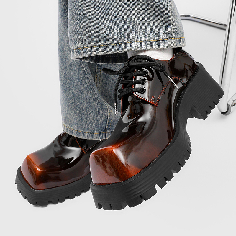 Men's thick soled leather shoe - Men Shoes For Office Work 评论和价格