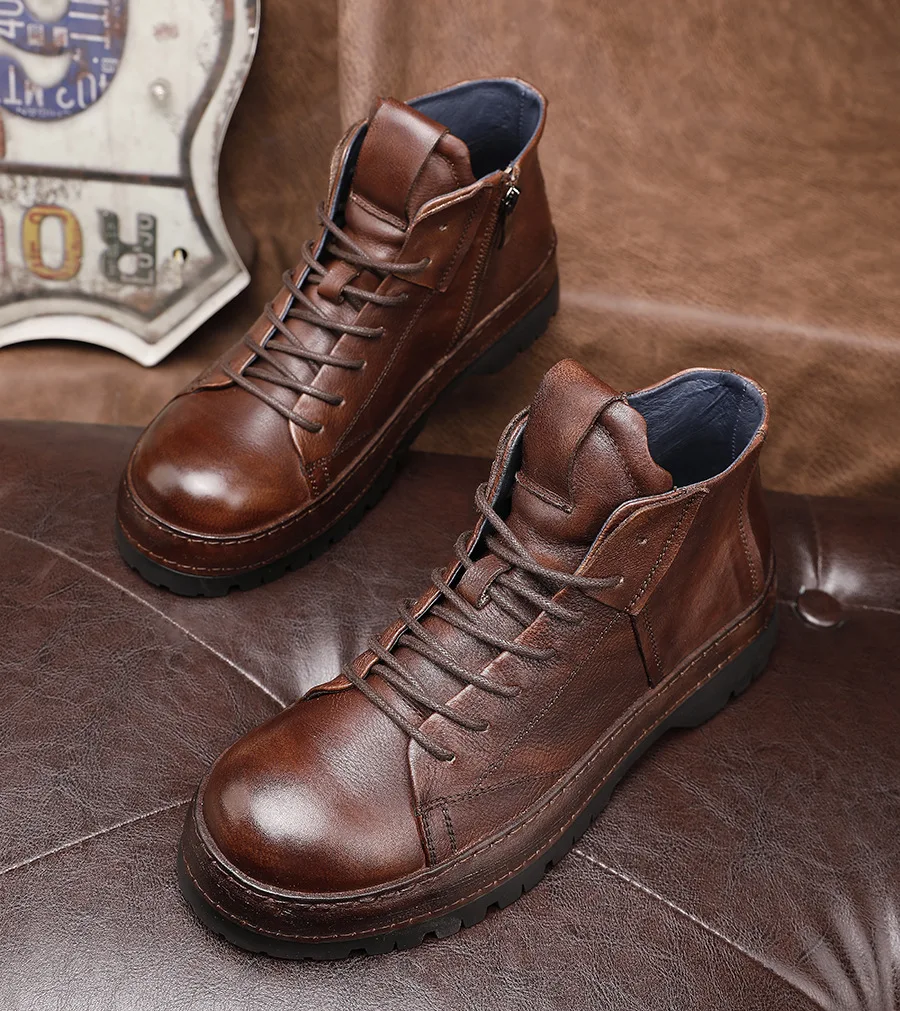 Vintage British Men Ankle Boot - Men'S Shoes Brogues 评论和价格