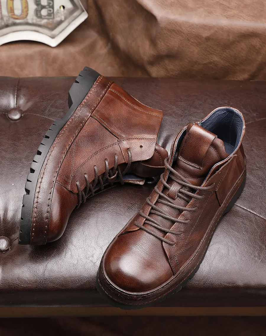 Vintage British Men Ankle Boot - Men'S Shoes Brogues 评论和价格