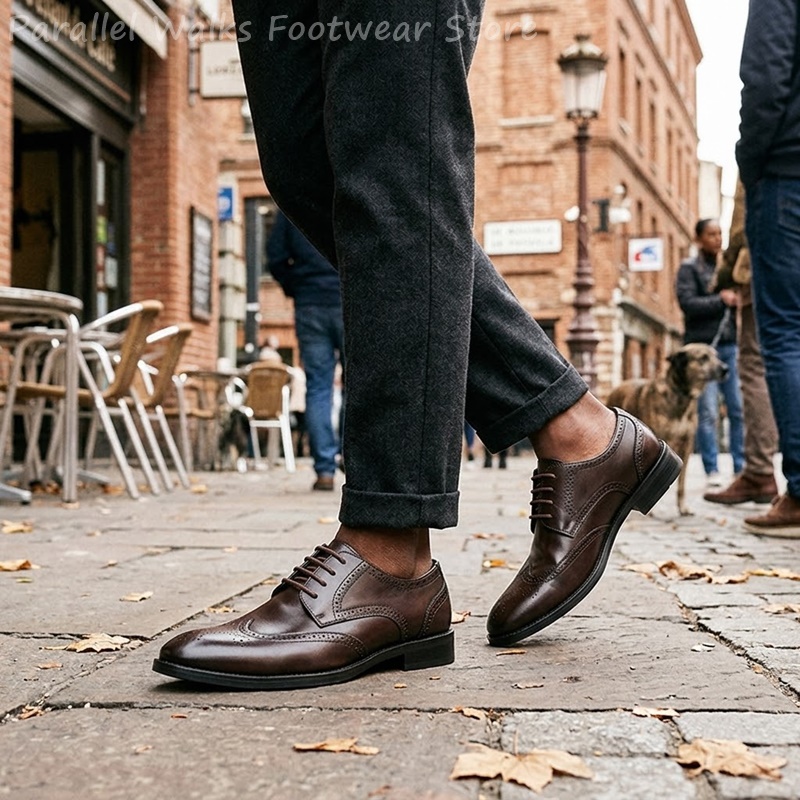 Men Brogue Derby Shoes Formal  - Men'S Shoes Brogues 评论和价格