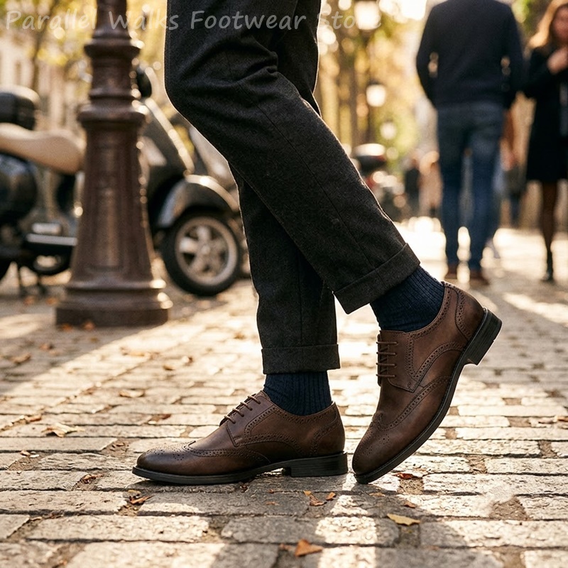 Men Brogue Derby Shoes Formal  - Men'S Shoes Brogues 评论和价格