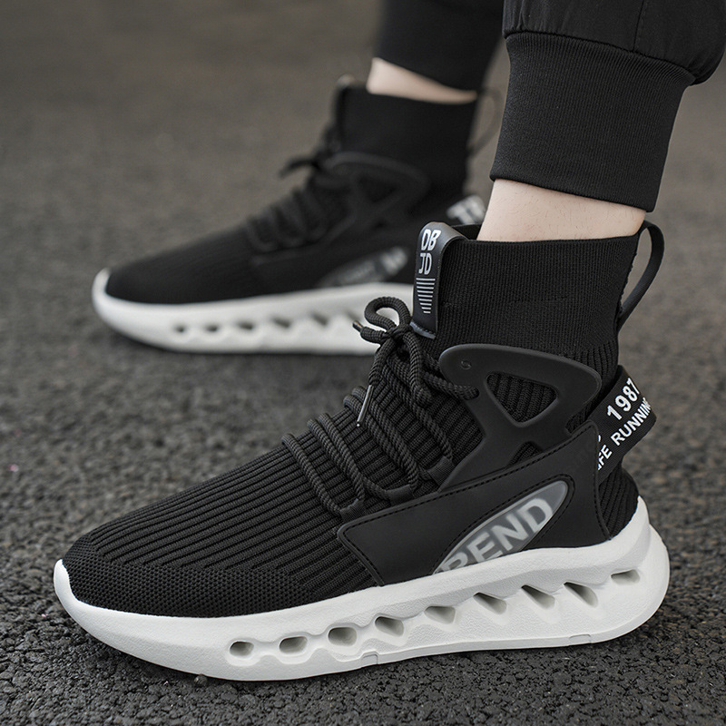 Trendy Men High Top Sock Shoes - Men'S Shoes Brogues 评论和价格