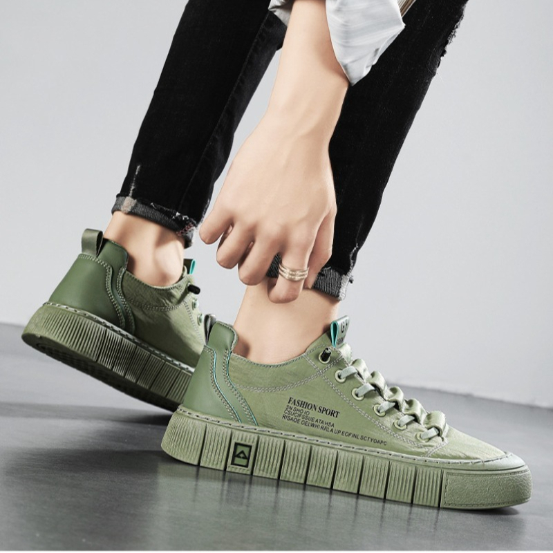 Men's Chunky Sole Low Top Canv - Men'S Shoes Slip On 评论和价格
