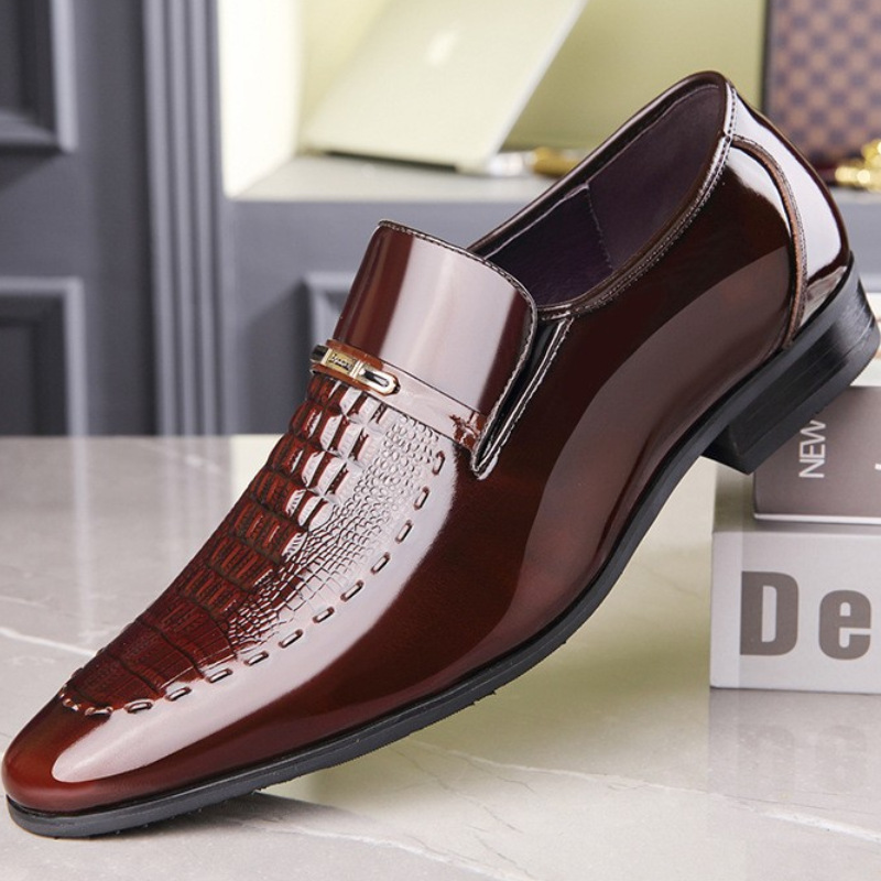 Men Leather Shoes Patent Leath - Men Shoes For Office Work 评论和价格