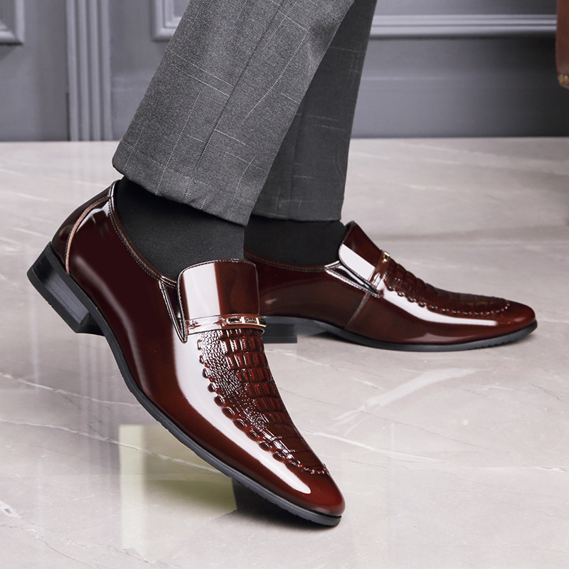 Men Leather Shoes Patent Leath - Men Shoes For Office Work 评论和价格