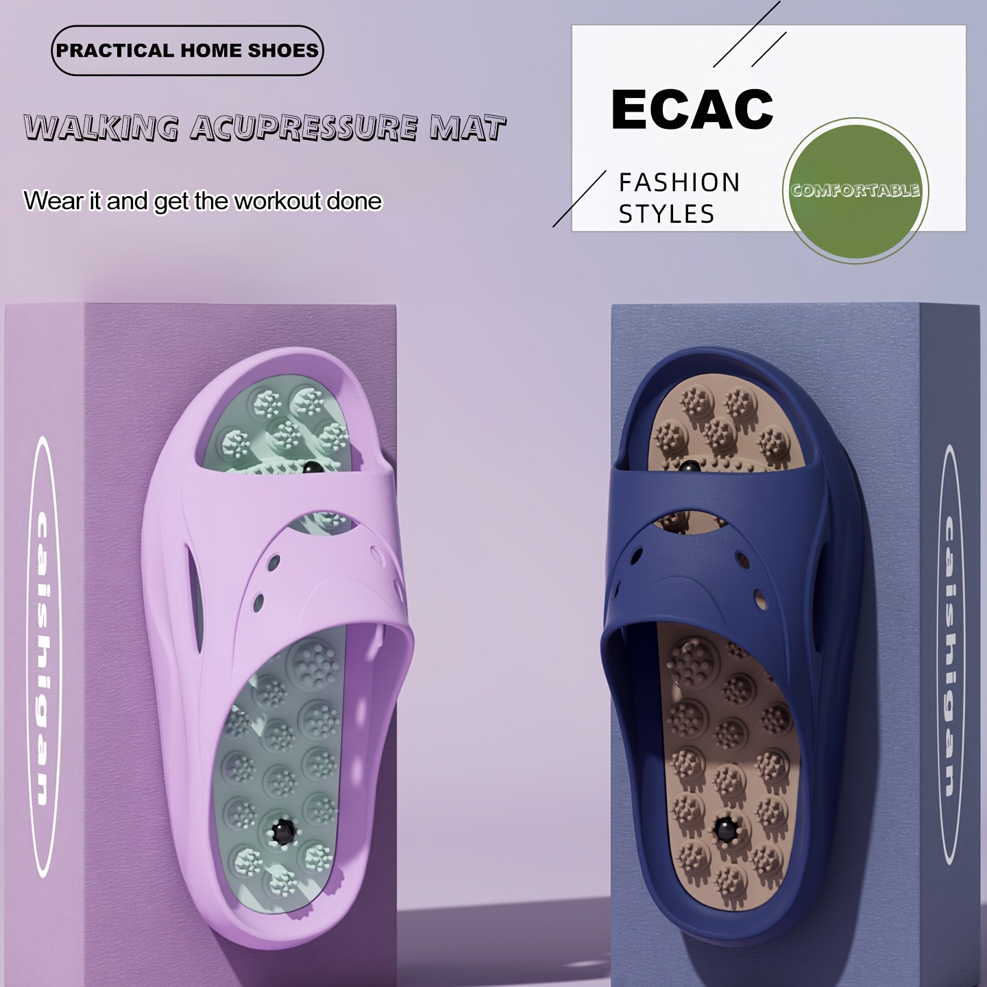 Women Men EVA Massage Slippers - Men'S Shoes To Women'S Size 评论和价格
