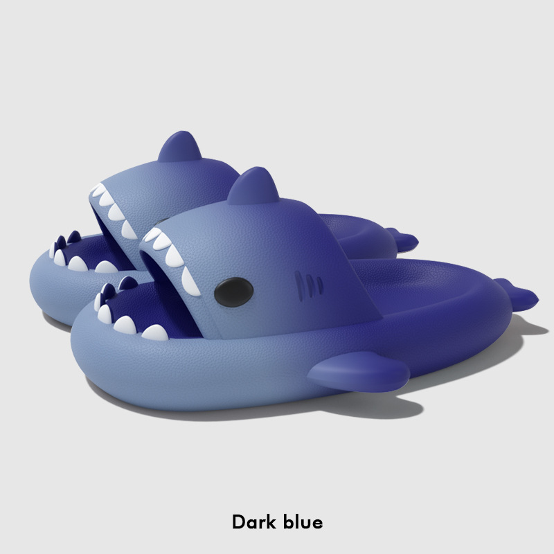 Cute Cartoon Shark Slippers Fo - Men'S Shoes To Women'S Size 评论和价格