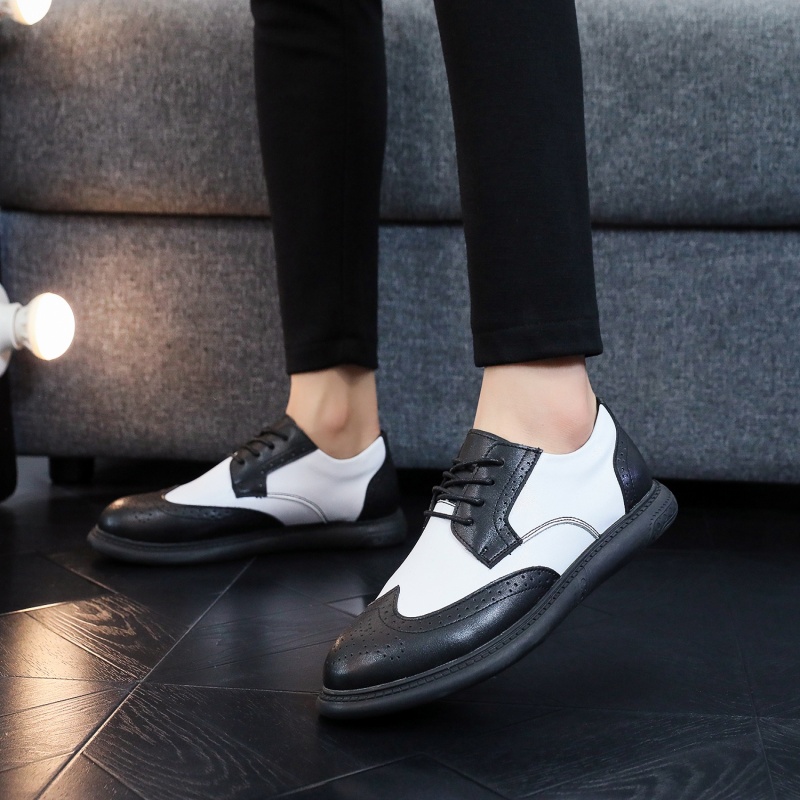 Men's casual Black and white l - Men'S Shoes For Suits 评论和价格
