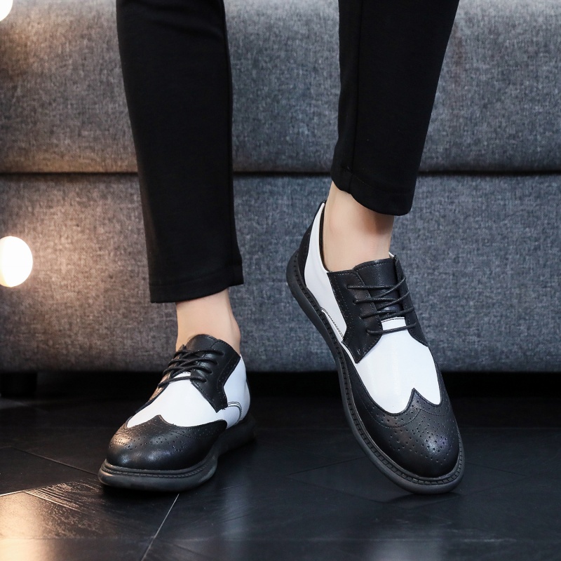 Men's casual Black and white l - Men'S Shoes For Suits 评论和价格
