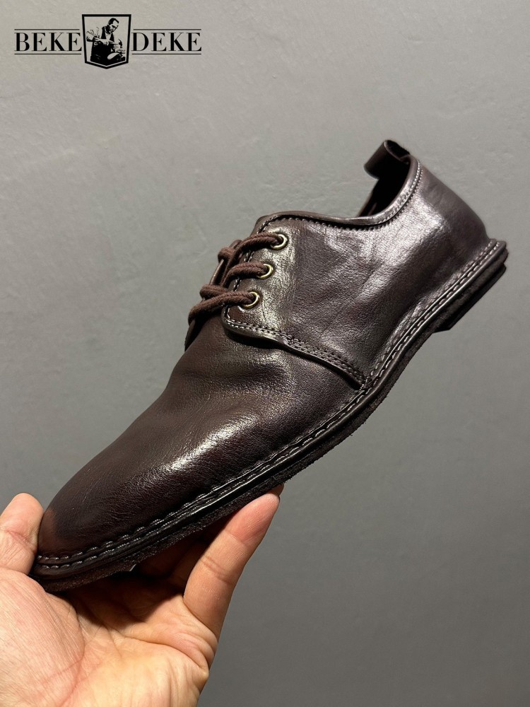Vintage Mens Genuine Leather S - Men Shoes For Office Work 评论和价格