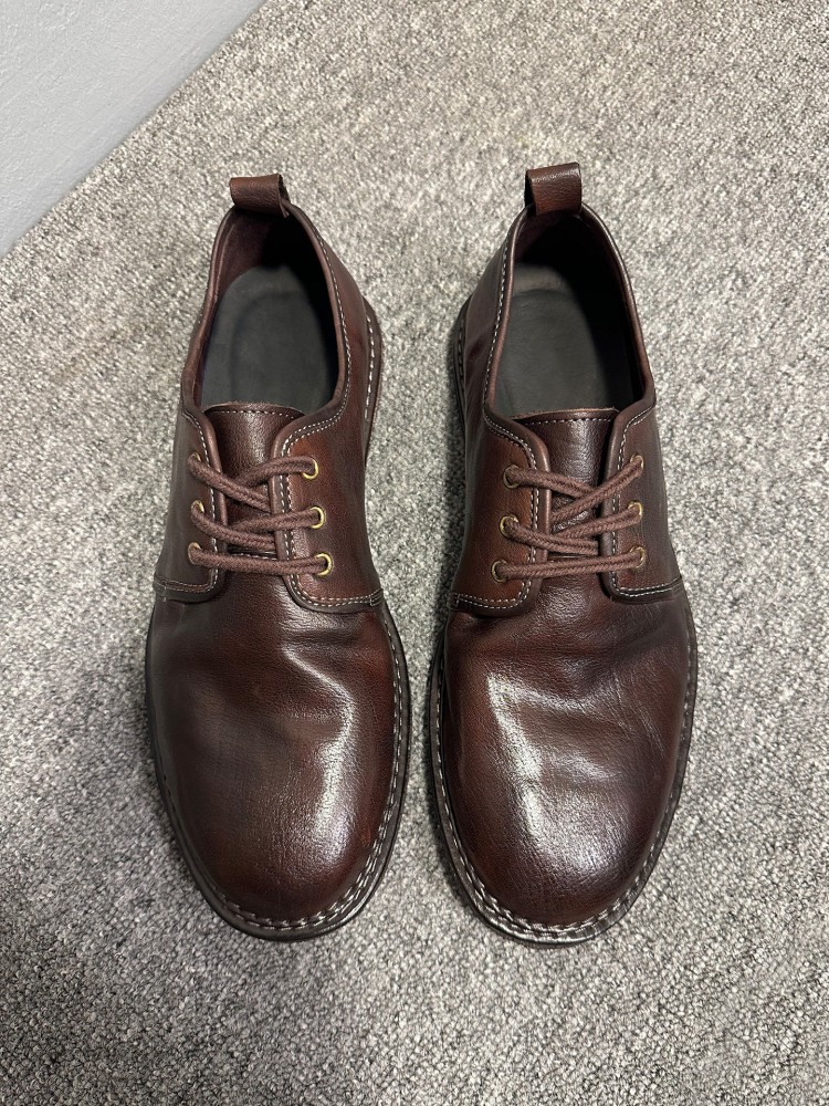 Vintage Mens Genuine Leather S - Men Shoes For Office Work 评论和价格