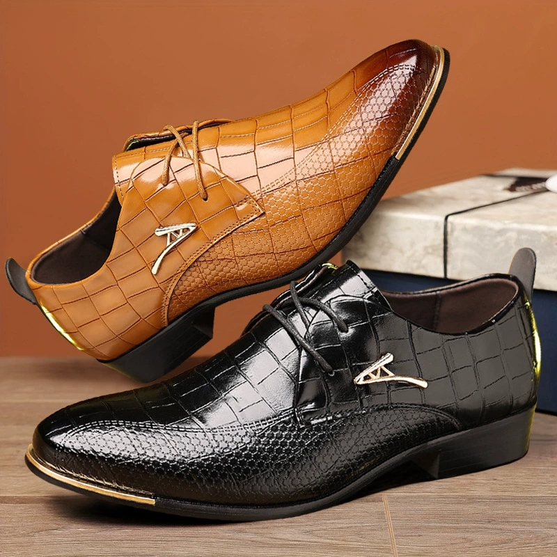Fashion PU Leather Shoes Men B - Men'S Shoes For Suits 评论和价格