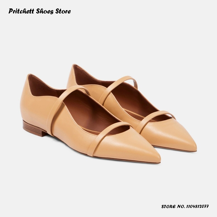 Women's Dual-straps Leather Ba - Men'S Shoes Slip On 评论和价格