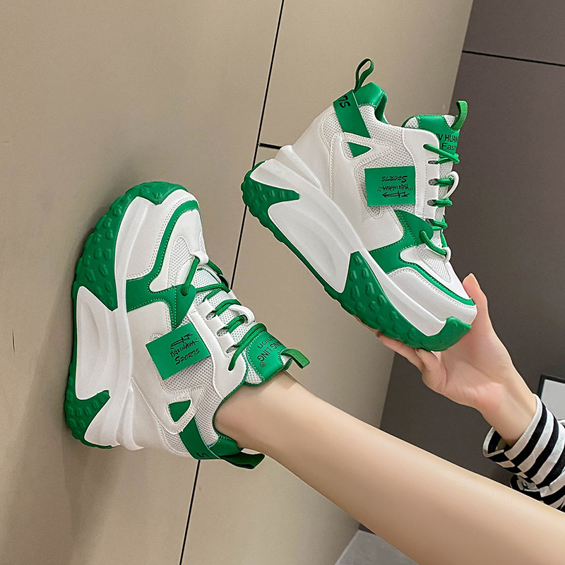 9.5CM Women High Platform Snea - Mesh Trainer Breathable 评论和价格