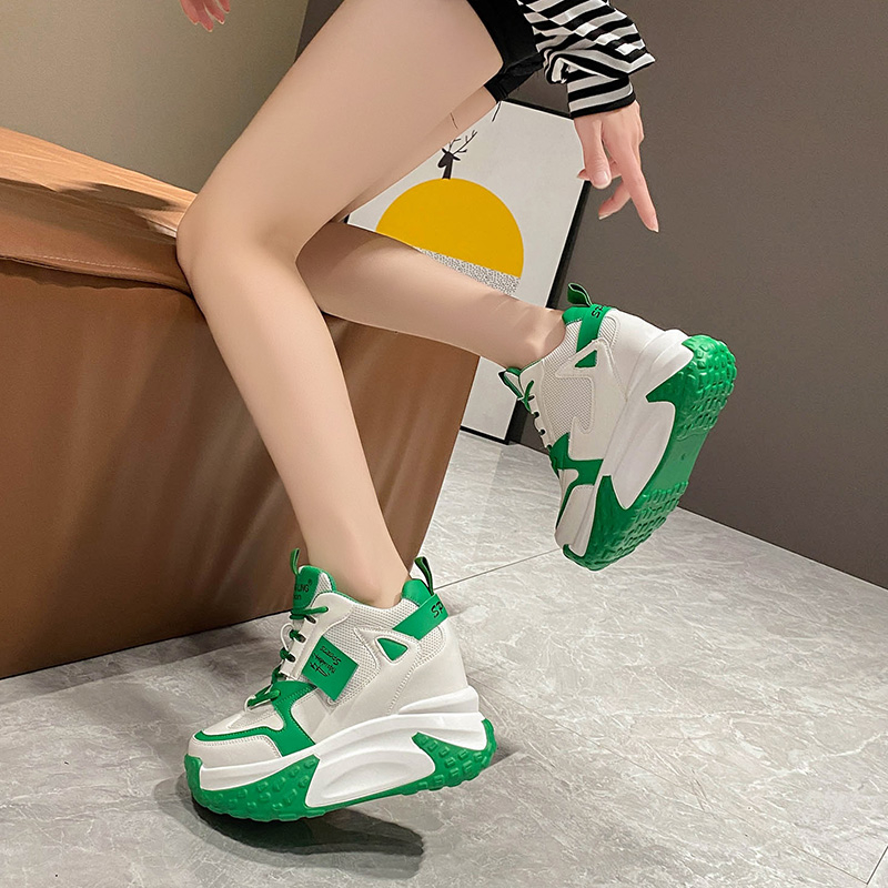 9.5CM Women High Platform Snea - Mesh Trainer Breathable 评论和价格