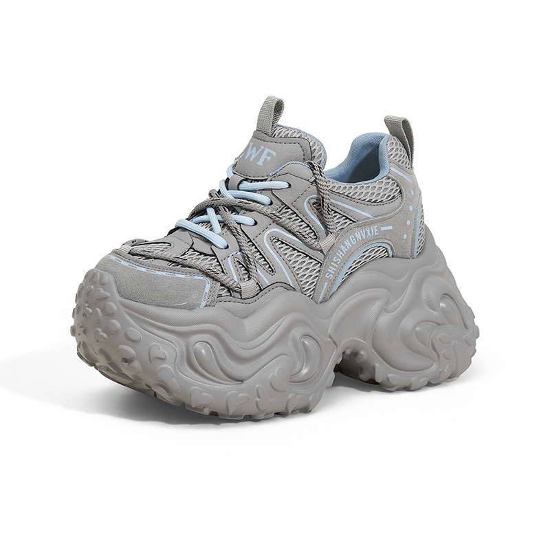 New High Platform Sneakers Wom - Mesh Trainer Breathable 评论和价格