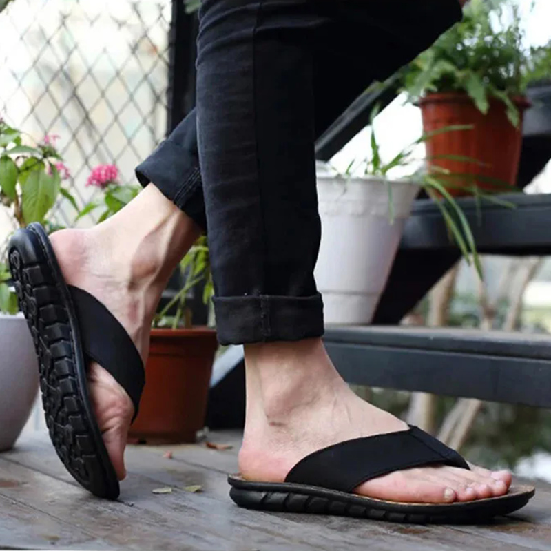 Summer Shoes Men Slippers Genu - Men Shoes Brands 评论和价格