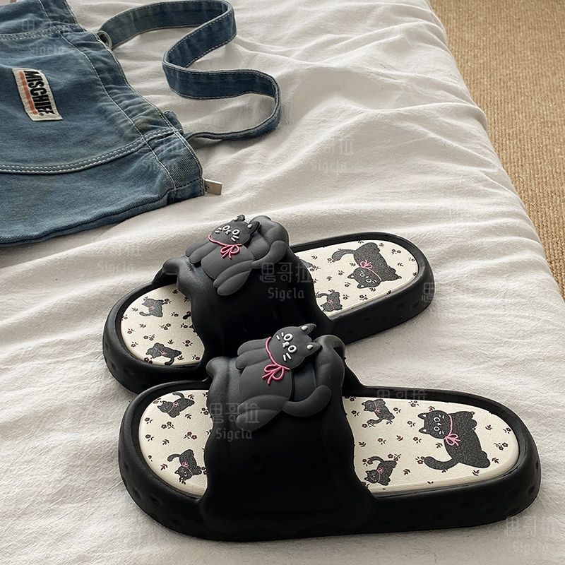 Printting Cute Bear Women Slip - Men'S Shoes To Women'S Size 评论和价格