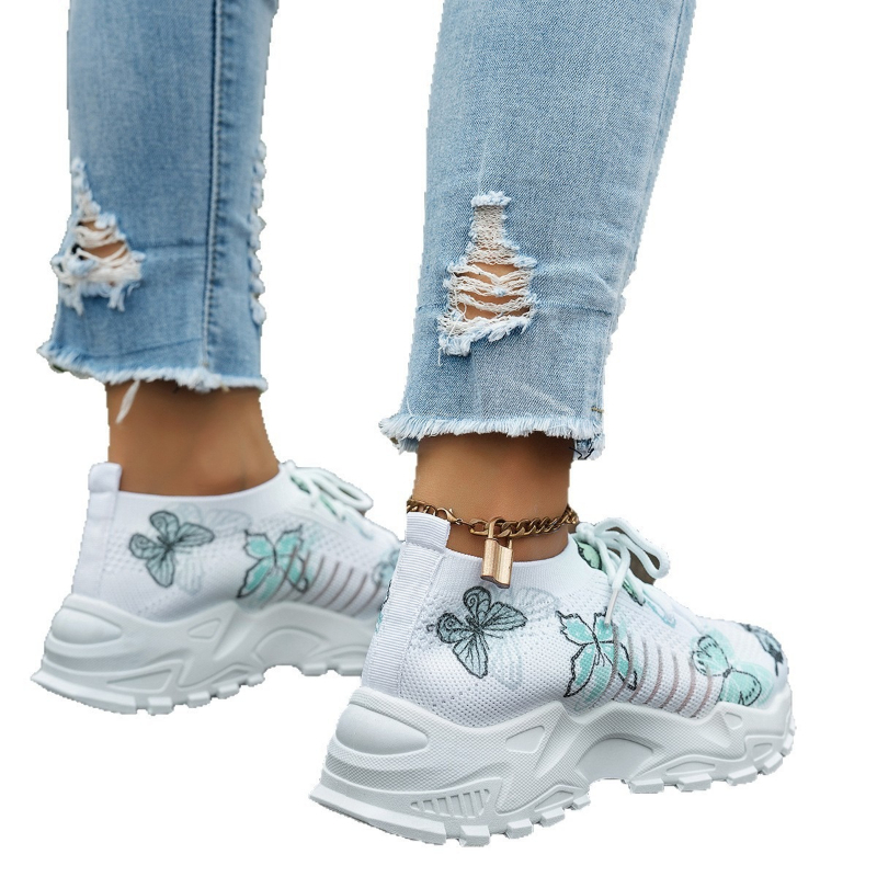 Women Butterfly Print Mesh Sne - Mesh Trainer Breathable 评论和价格