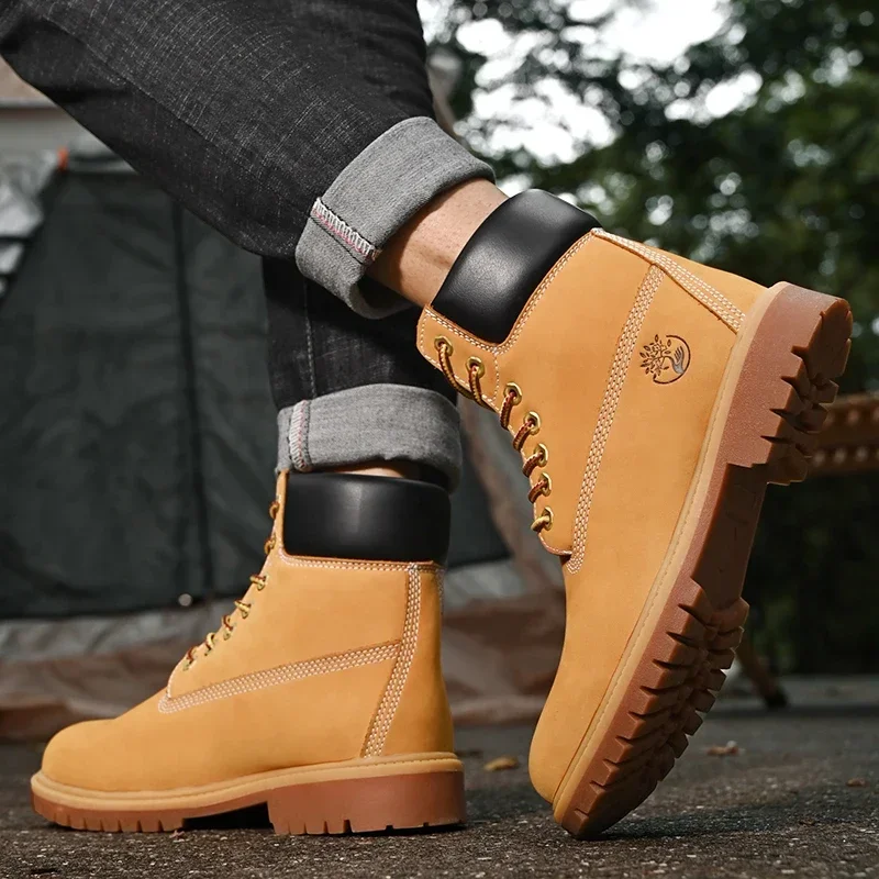 Boots Men High Top Boots High  - Men'S Shoes With Support 评论和价格