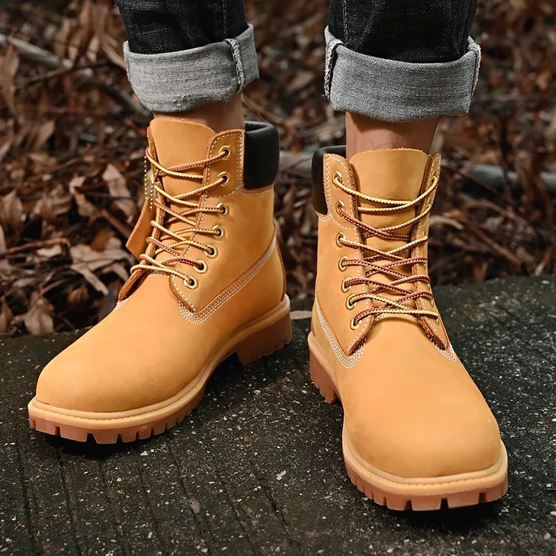 Boots Men High Top Boots High  - Men'S Shoes With Support 评论和价格